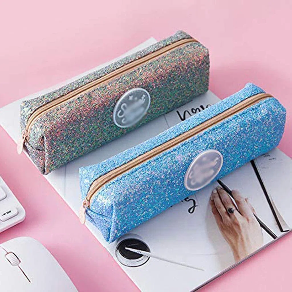 ACiyD Estuche para lápices - Lentejuelas de Gran Capacidad Bolsa para lápices Bolsa de papelería para Estudiantes Bolsa de Almacenamiento (Color : C) (A)