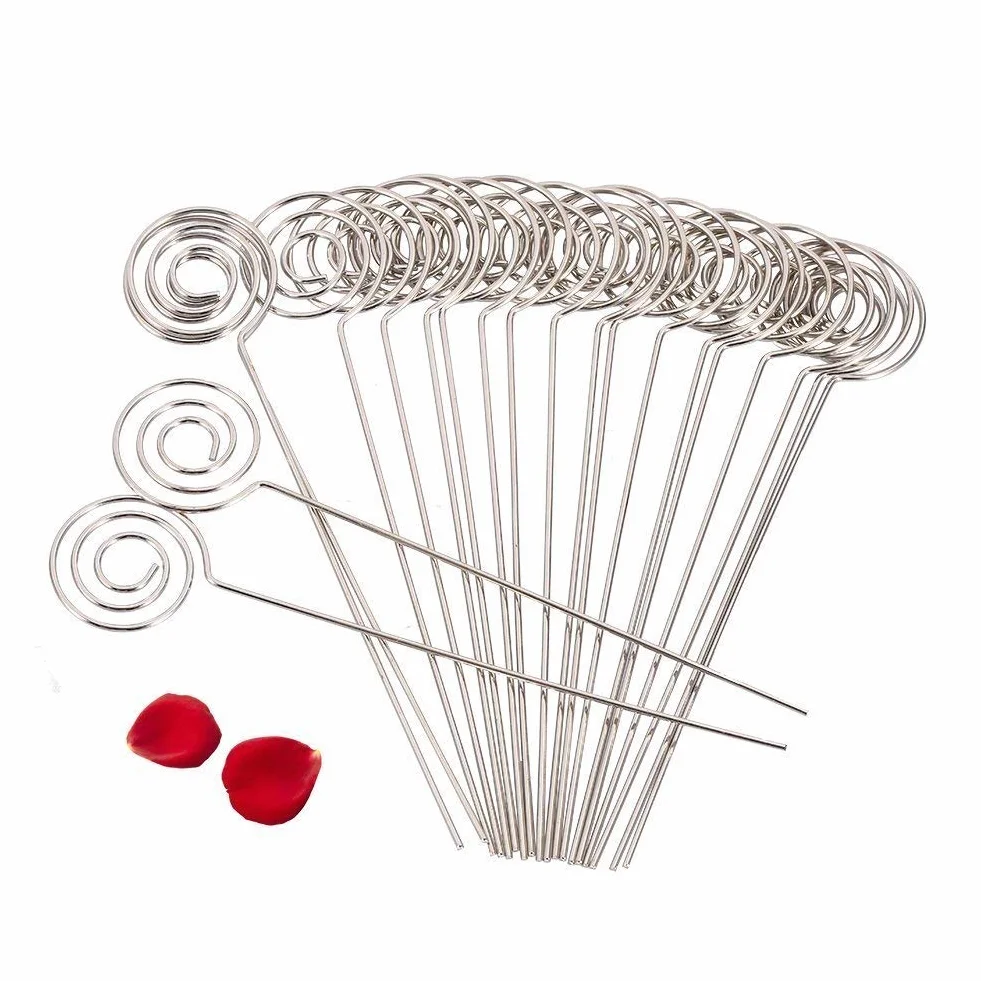 Clips Metálicos para Tarjetas y Fotos, 50 Piezas, Soporte para Memo y Notas, Metal, para Oficina y Manualidades