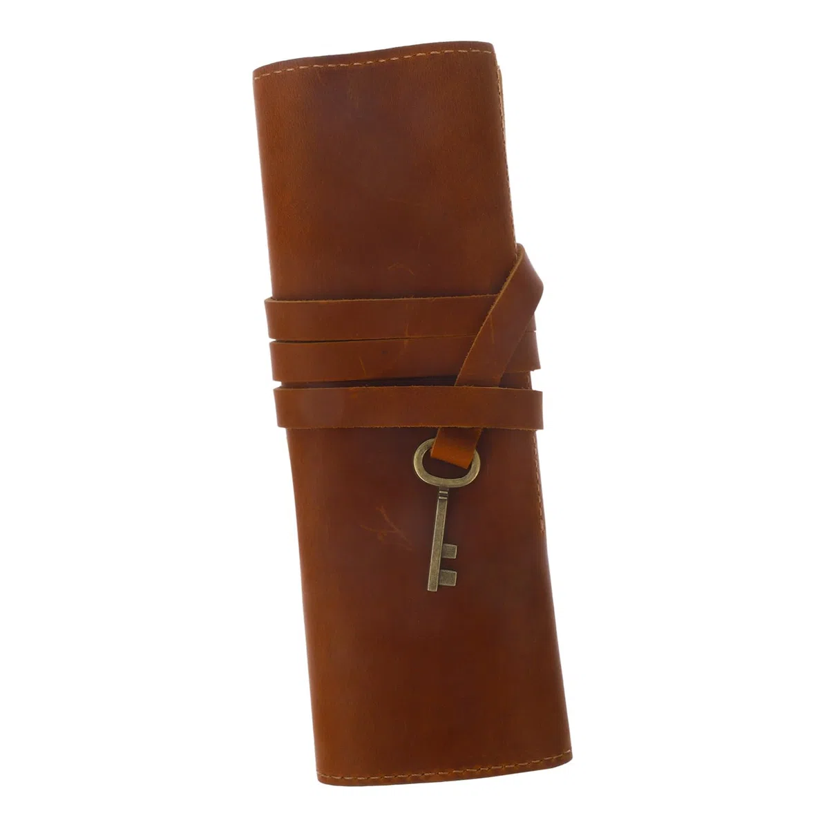NUOBESTY Rollo 5 Piezas Estuche para lápices Piel Caballo Estuche lápices Cuero Bolso lápices Enrollable cartuchera Bolsa lapices portalápiz Bolsa para lápices
