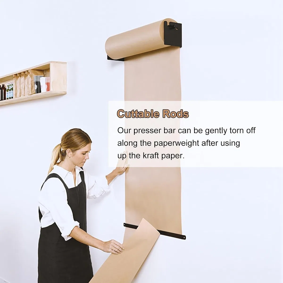 Butcher Paper Holder Wall Mount for to-Do Lists/Daily Specials/Menus