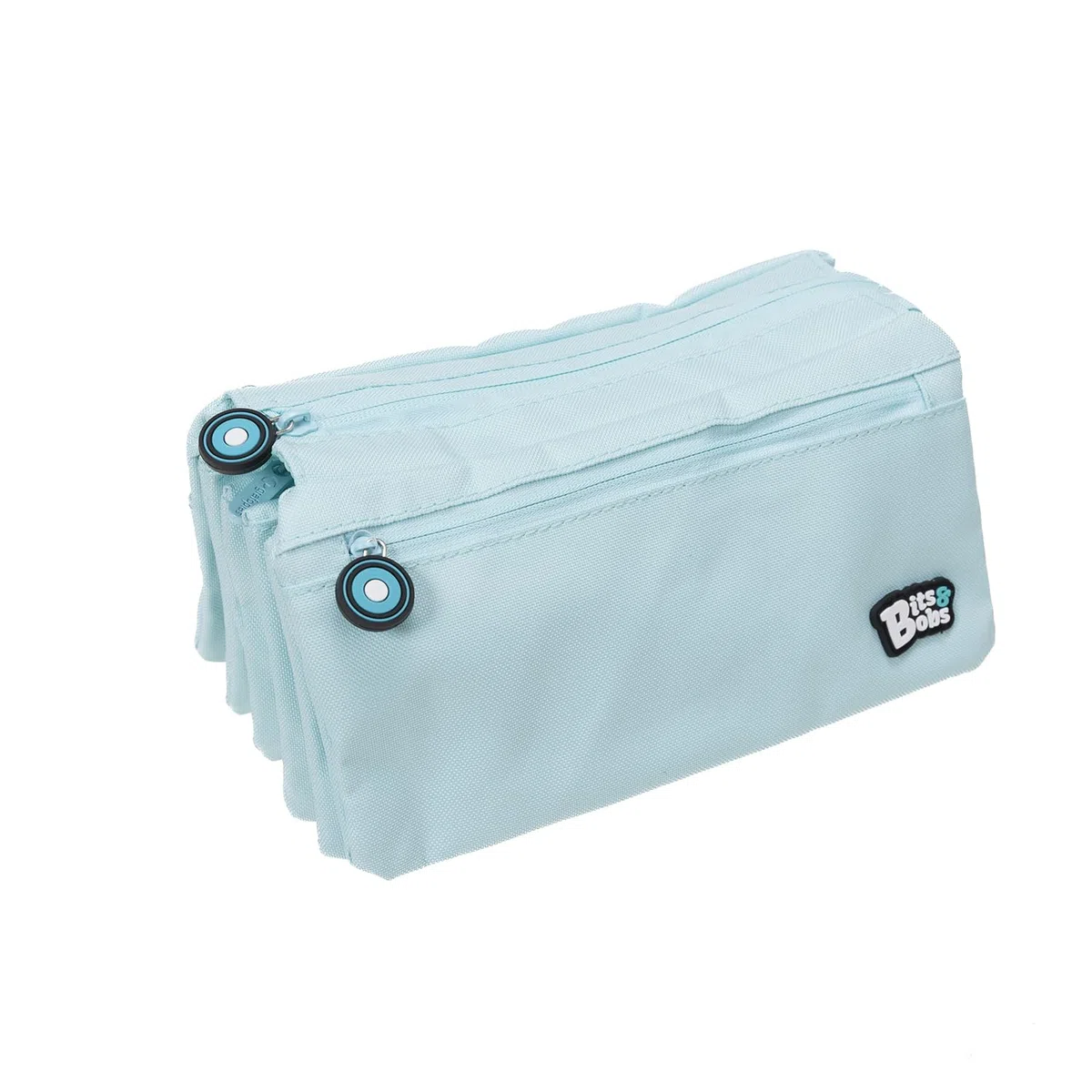Grafoplas | Estuche Escolar Cuatro Compartimentos | Azul Soft | 23x12cm | bits&Bobs | Colores Vivos