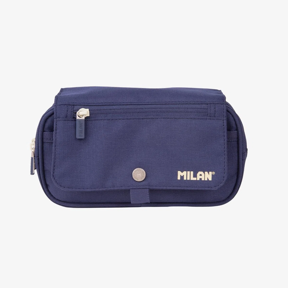 MILAN® Estuche portatodo 4 cremalleras con solapa 1918, azul