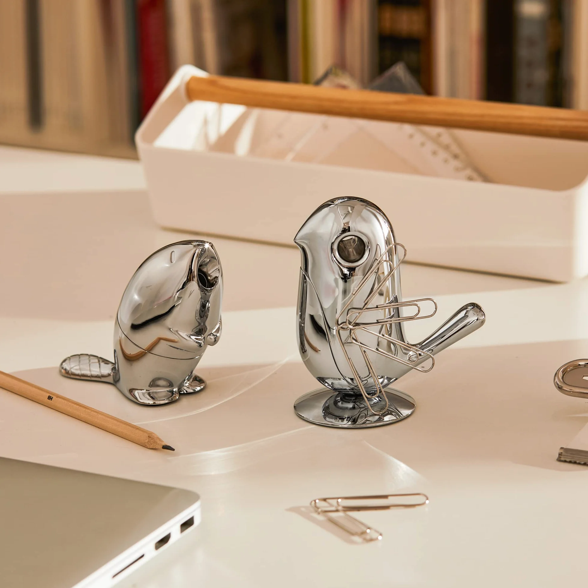Alessi RT01 - Soporte magntico para Clips, diseo de pjaro