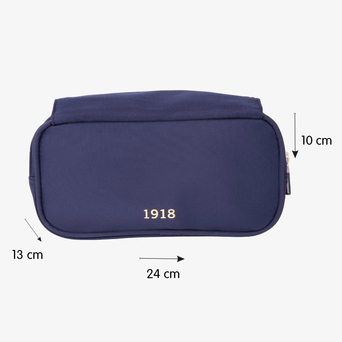 MILAN® Estuche portatodo 4 cremalleras con solapa 1918, azul