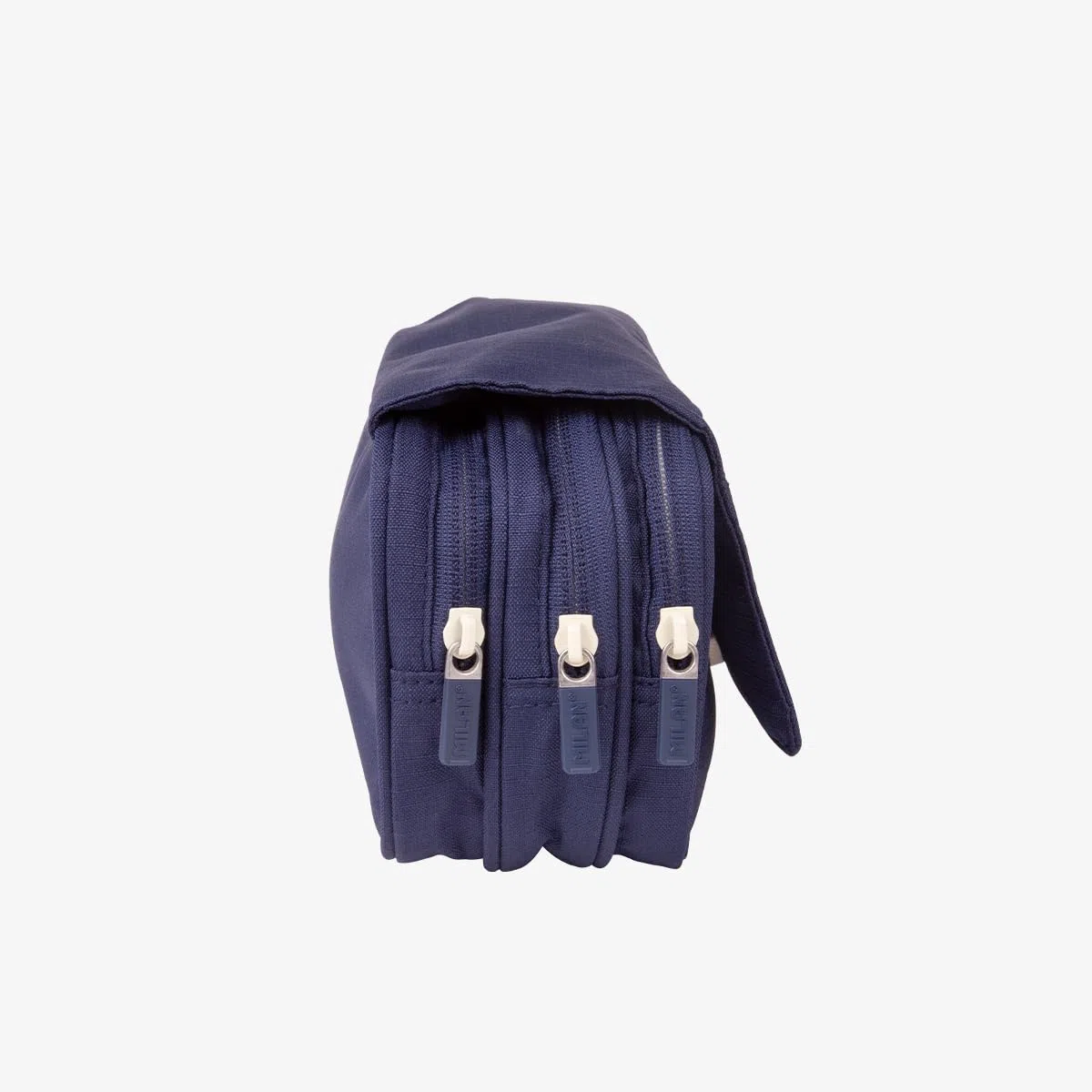 MILAN® Estuche portatodo 4 cremalleras con solapa 1918, azul