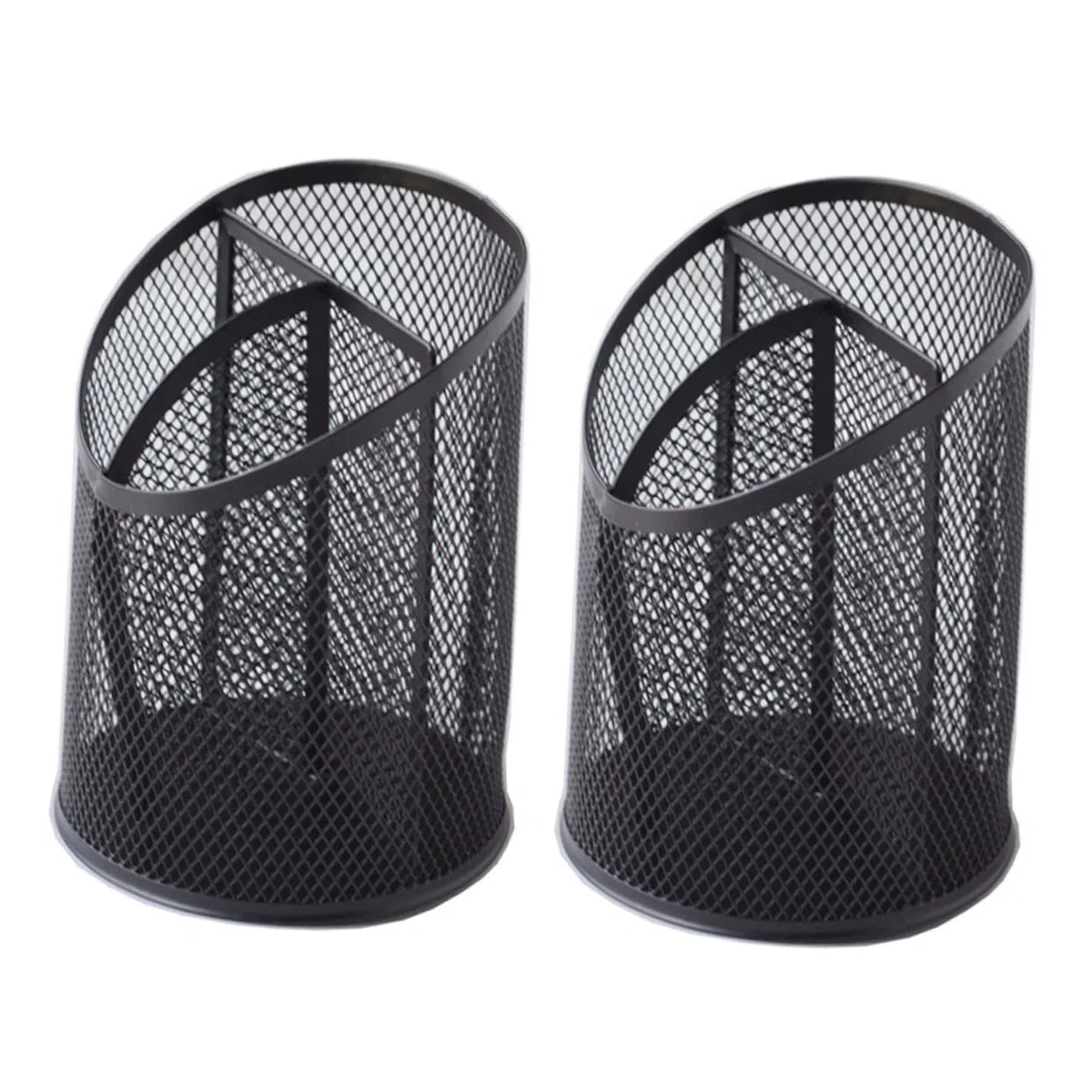 2 soportes biselados para bolígrafos de escritorio, soporte para bolígrafos para escritorio, lindo organizador de bolígrafos, soporte para lápices, soporte negro para bolígrafos, organizador