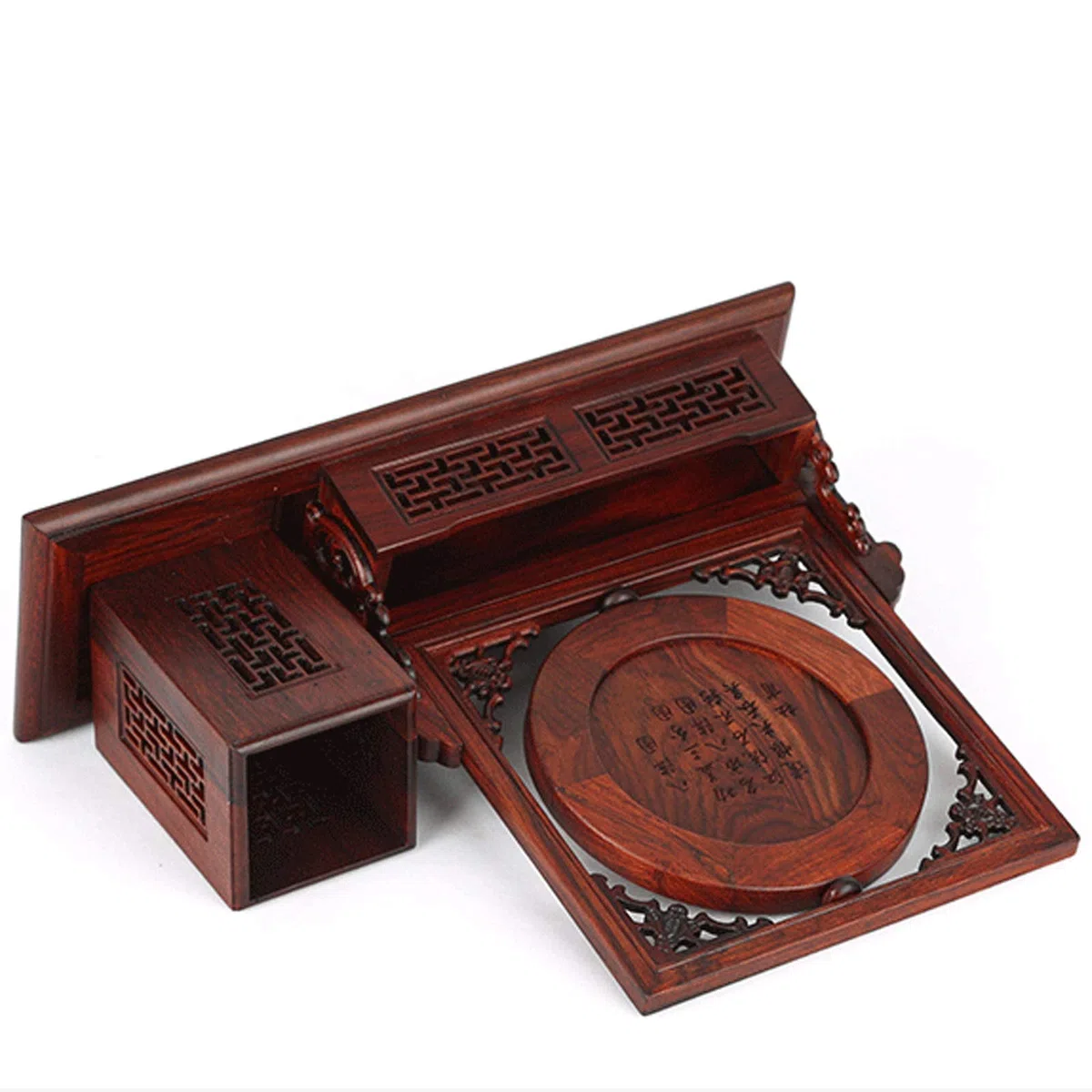 Portalápices Portalápices de Madera roja, portalápices Hecho a Mano Tallado en Madera de Estilo Chino for Oficina, Escuela, bolígrafo, Organizador de lápices Portalapices Escritorio