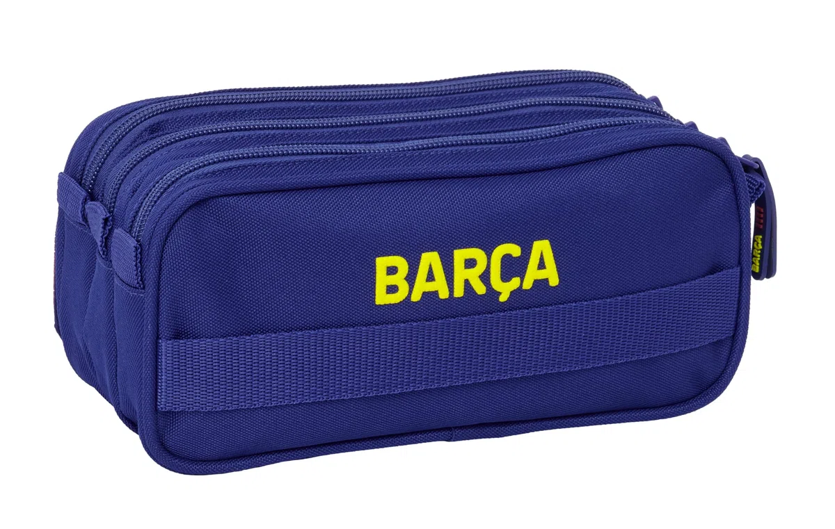 F.C. Barcelona 1ª EQUIPACIÓN 25/26 - Portatodo Triple Big, Estuche Infantil, Estuche Niño, Ideal para Niños en Edad Escolar, Cómodo y Versátil, Calidad y Resistencia, 21.5x8x10 cm