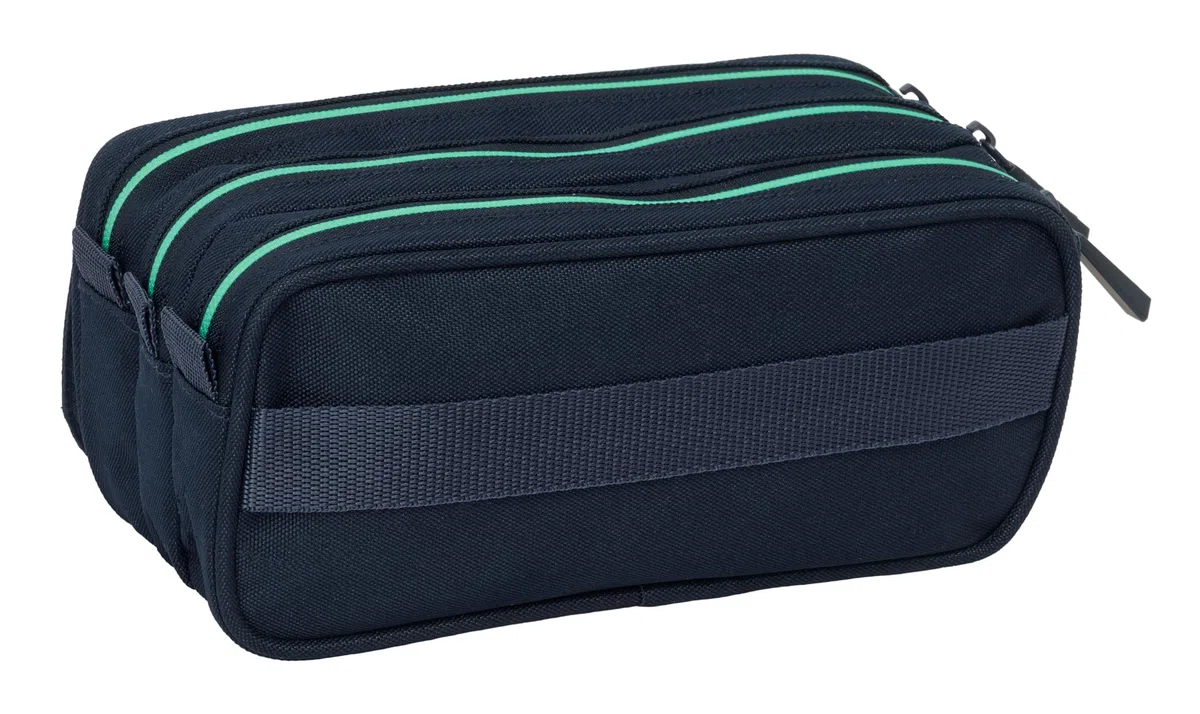 REAL MADRID 2ª EQUIPACIÓN 25/26 - Portatodo Triple Big, Estuche Infantil, Estuche Niño, Ideal para Niños en Edad Escolar, Cómodo y Versátil, Calidad y Resistencia, 21.5x8x10 cm