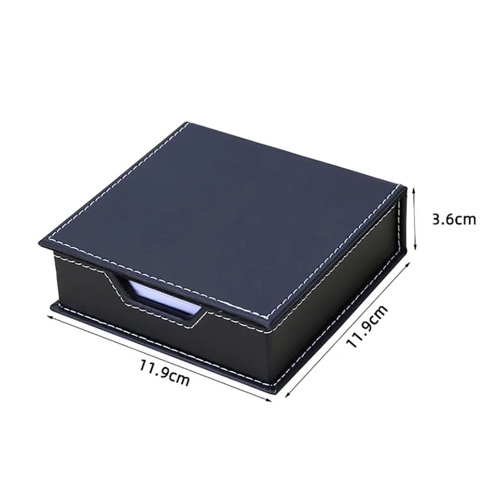 FSSTUD Soporte de piel sintética para bloc de notas, caja de almacenamiento de papel para notas, mini estuche dispensador de artículos, hogar, color marrón