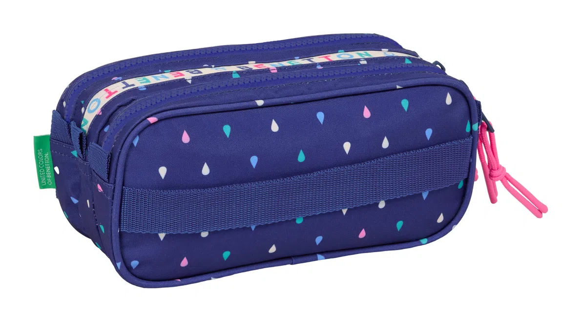 BENETTON DROP - Portatodo Triple Big, Estuche Infantil, Estuche Niño, Ideal para Niños en Edad Escolar, Cómodo y Versátil, Calidad y Resistencia, 21.5x8x10 cm