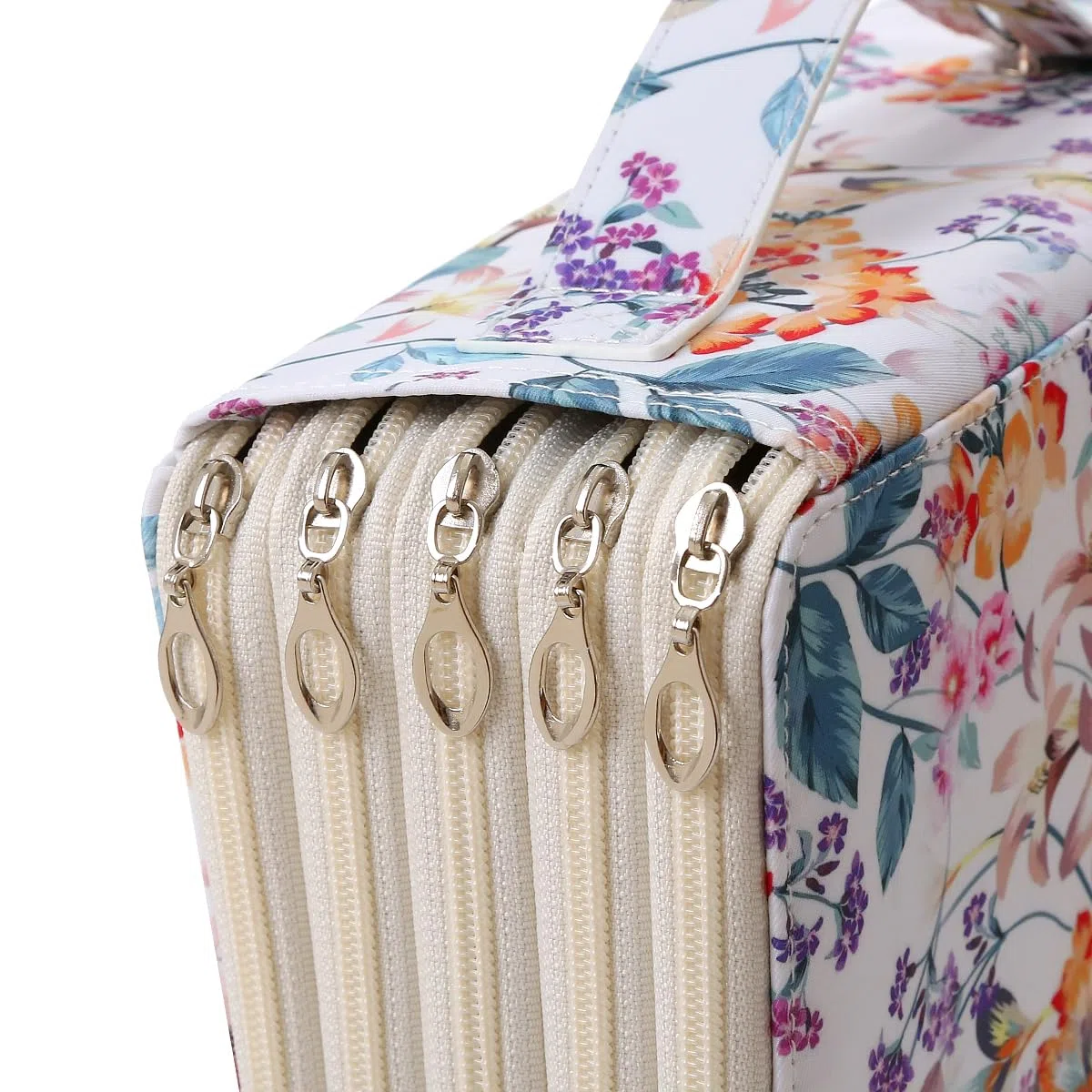 Lbxgap Estuche con 250 ranuras, soporte con cremallera de 5 capas con asa