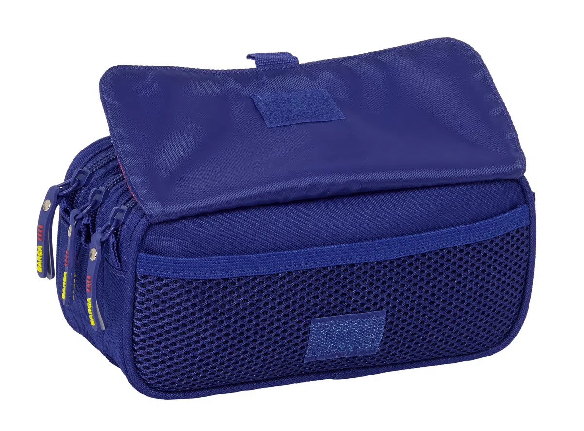 F.C. Barcelona 1ª EQUIPACIÓN 25/26 - Portatodo Triple Big, Estuche Infantil, Estuche Niño, Ideal para Niños en Edad Escolar, Cómodo y Versátil, Calidad y Resistencia, 21.5x8x10 cm