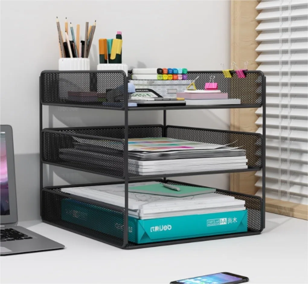 Organizador Escritorio Escuela Organizador De Papel para Escritorio, Bandeja Organizadora, Almacenamiento Ahorra Espacio