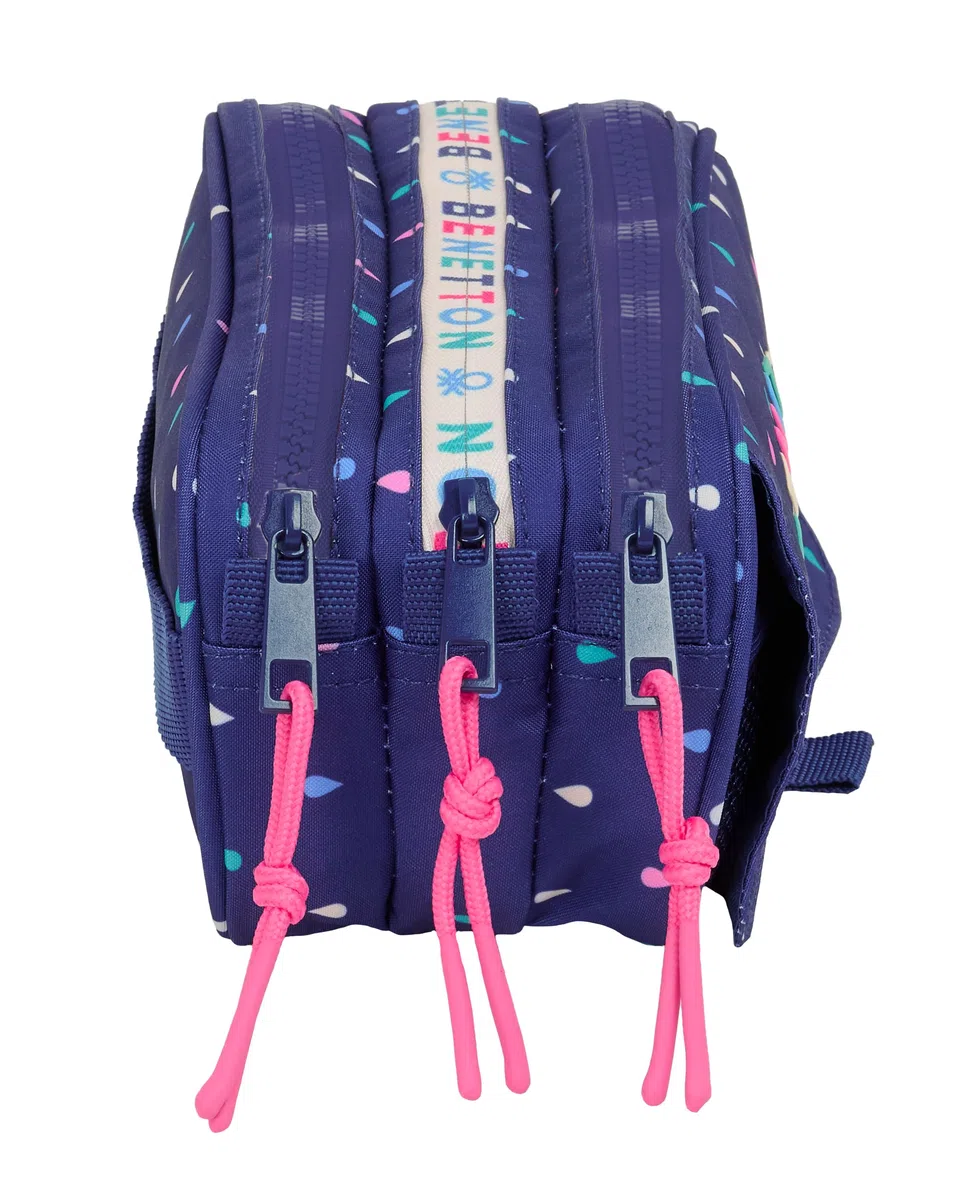 BENETTON DROP - Portatodo Triple Big, Estuche Infantil, Estuche Niño, Ideal para Niños en Edad Escolar, Cómodo y Versátil, Calidad y Resistencia, 21.5x8x10 cm