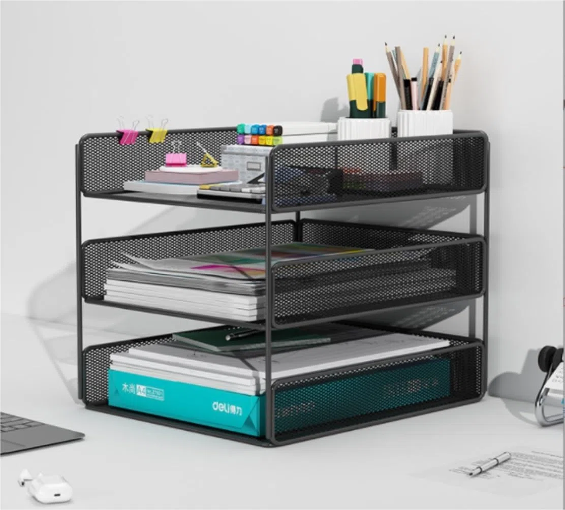 Organizador Escritorio Escuela Organizador De Papel para Escritorio, Bandeja Organizadora, Almacenamiento Ahorra Espacio