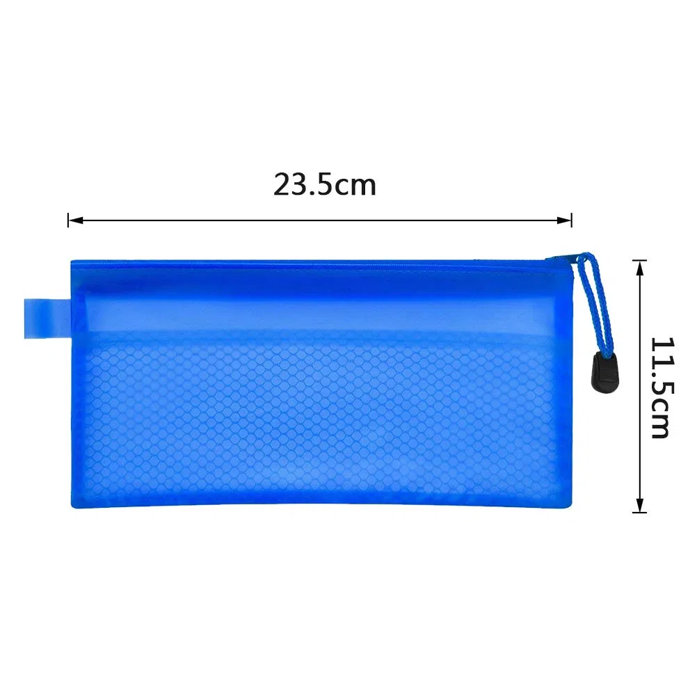 FOCCTS Juego de 32 estuches impermeables de PVC para lápices A6 (23,5 x 11,5 cm) - Multicolor, bolsas de archivos de doble capa con cremallera para oficina, escuela, viajes y cosméticos