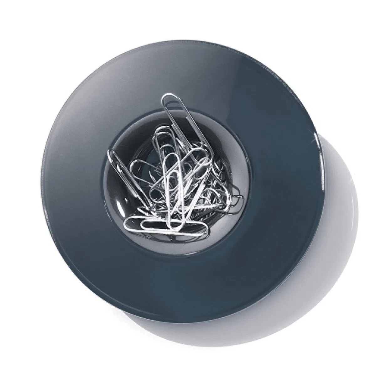 SIGEL SA161 Dispensador de clips de oficina Eyestyle, gris oscuro/negro