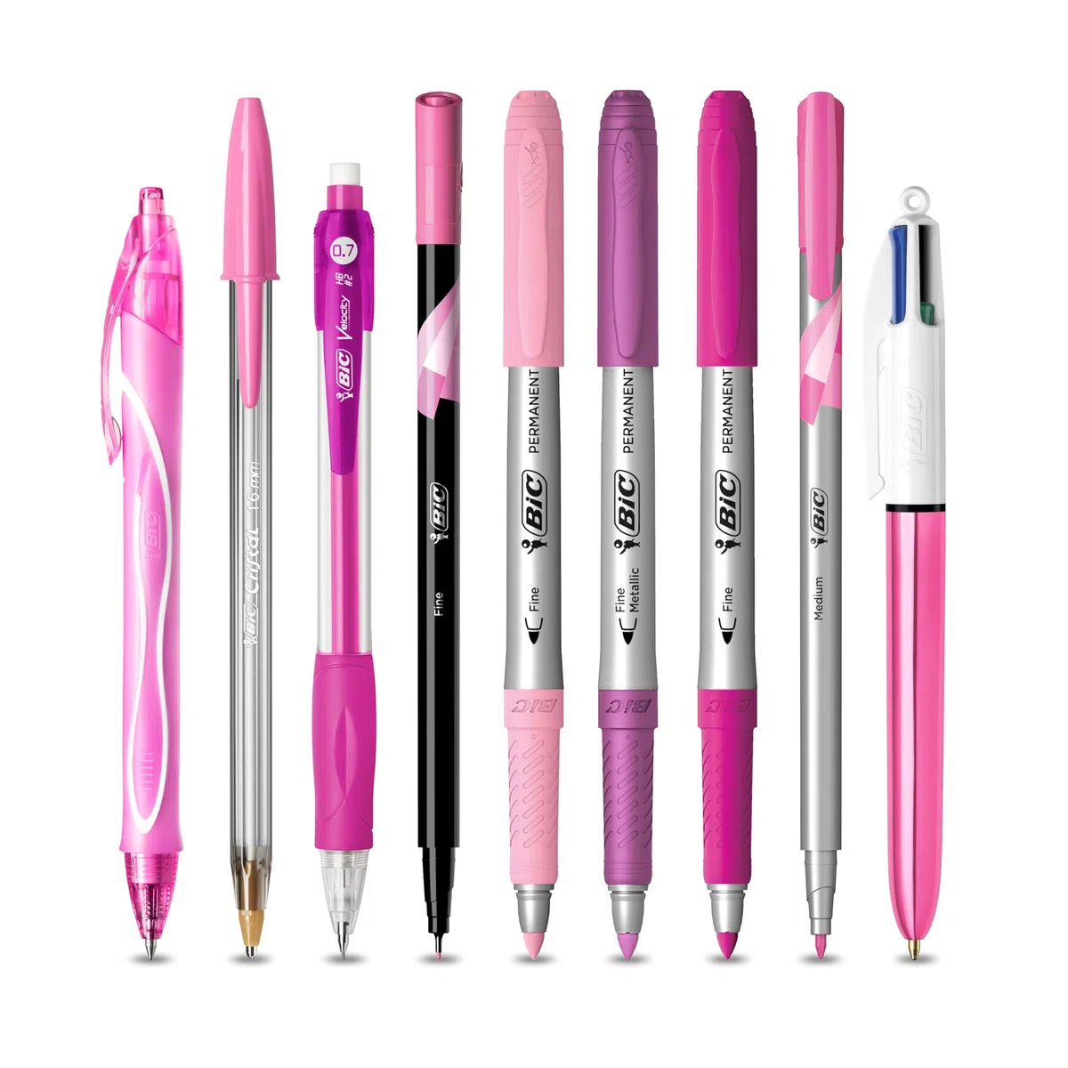 BIC Juego de 1 estuche con 2 bolígrafos, 1 lápiz de grafito con borrador, 1 bolígrafo de gel borrable, 3 marcadores permanentes, 1 bolígrafo de fieltro de escritura, 1 lápiz mecánico