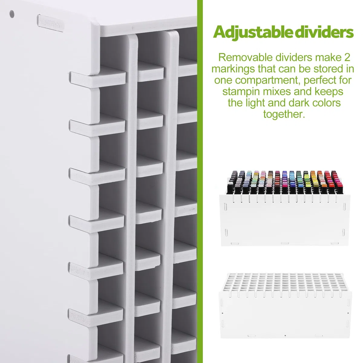 Organizador Rotuladores Organizador de escritorio para 120 lápices, estante inclinado para lápices de gran capacidad, portalápices para almacenamiento de escritorio, colores y marcadores